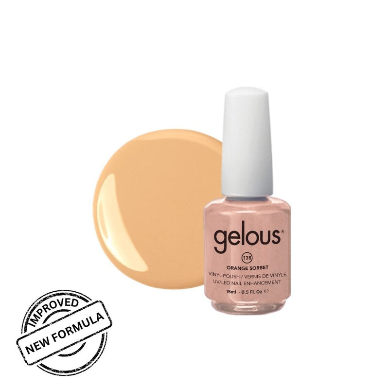 GELOUS VINYL POLISH # 138 ORANGE SORBET 15ML