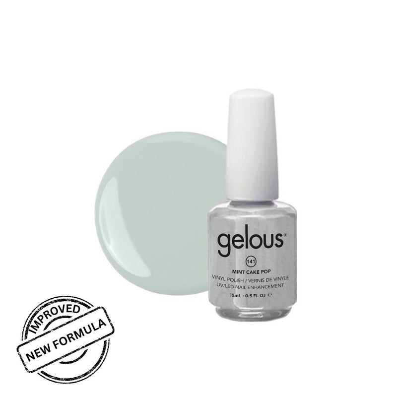 #141 GELOUS VINYL POLISH - MINT CAKE POP 15ML/0.5OZ